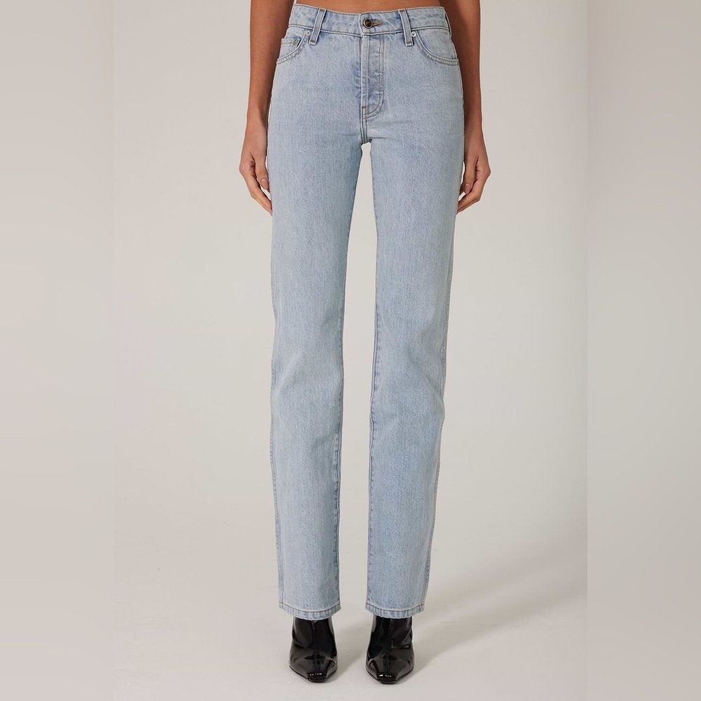 BRAND NEW SAME Classic High-Rise Straight Leg Jeans - Light Blue in Size 27